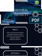 General Physics I Measurements