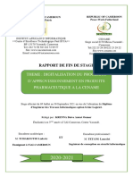 Rapport de Stage Approvissionnement de Produits Pharmaceutique