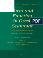 (Amsterdam Studies in Classical Philology 30) Albert Rijksbaron_ Rutger J. Allan, Evert van Emde Boas, Luuk Huitink - Form and Function in Greek Grammar_ Linguistic Contributions to the Study of Greek