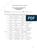 Values 9 Test Paper 4TH