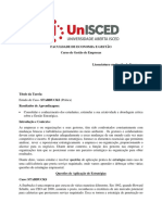 Avaliação 3 - Gestão Estratégica - 1°Ano-III Bloco