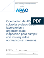 Apac-Tec1-009 Guia Apac Sobre Evaluación de Laboratorios y Organismos de Inspección para Cumplir Los Requisitos Normativos Extranjeros