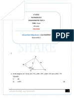 TRIGONOMETRY TEST N SOLUTION (O'LEVEL MATHEMATICS) Share