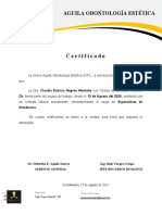 Certificado Oficial Sharon