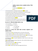 Exercise 11. Most of These Sentences Have A Mistake in Them. Write True (T) or False (F)