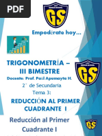 Trigonometria 2sec Tema 3 III Bim Reduccion Al Primer Cuadrante I