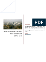 The Ethiopian Economy - at A Cross Road APRIL-2018: Ermyas Amelga