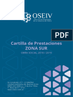 Cartilla de Prestaciones Zona Sur: OBRA SOCIAL 2018 / 2019