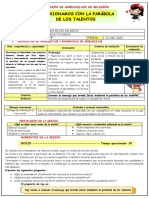 Ses-Mierc-Rel-Reflexionamos Con La Parabola de Los Talentos