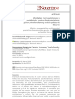 Afinidades, Incompatibilidades y Posibilidades Teóricas - Postcolonialismo, Género, Decolonialismo y Análisis Político de Discurso