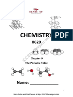 IGCSE Chemistry A - Notes Chapter 9 - The Periodic Table