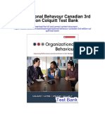 Organizational Behavour Canadian 3rd Edition Colquitt Test Bank