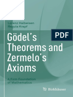 Gdels Theorems and Zermelos Axioms 1nbsped 9783030522780 9783030522797 Compress