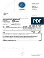 Nebosh Notication Result