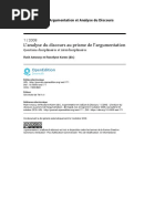 Aad-Analyse Du Discours Au Prisme de L'argumentation