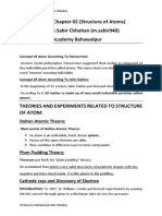 Chemistry 9 Chapter 02 (Structure of Atoms) Written By: M.Sabir Chhohan (M.sabir940) Unique Academy Bahawalpur