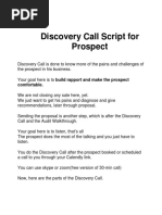 Script For DIscovery Call