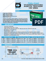 Datasheet TED003782 TED1225EV 12V 25ah X