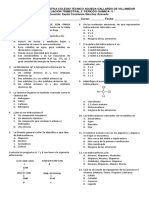 Evaluación Trimestral 2° Periodo Química 2023