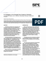 SPE 22811 An Investigation of The Damaged Zone Created by Perforating