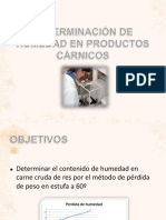 Determinacion de Humedad en Productos Carnicos