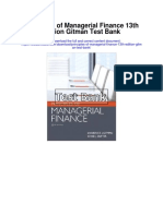 Principles of Managerial Finance 13th Edition Gitman Test Bank