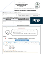 Actividad de Aprendizaje Virtual Los Antonimos