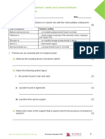 Worksheet Biological Molecules