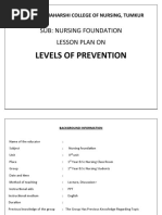 Levels Prevention