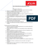 Obligaciones y Funciones Del Área de Post Venta