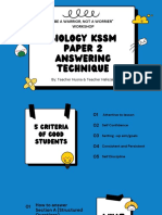 Bengkel Teknik Menjawab Biologi KSSM Kertas 2