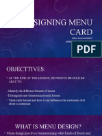 Designing Menu Card