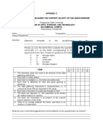 APPENDIX C Validation of Instrument