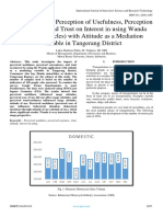 The Influence of Perception of Usefulness, Perception of Easyness and Trust On Interest in Using Wanda (Honda Vehicles) With Attitude As A Mediation Variable in Tangerang District