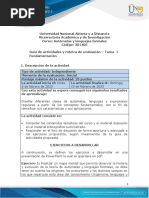 Guía de Actividades y Rúbrica de Evaluación - Tarea 1 - Fundamentación