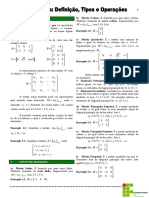 Aula 01 - Matrizes, Definição, Tipos e Operações