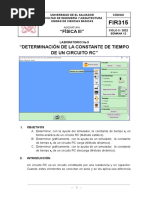 LAB No5 - CONSTANTE DE TIEMPO RC