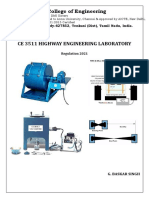 Ce3511 Highway Engineering Lab Manual 2021