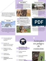 Triptico de Animales en Extencion