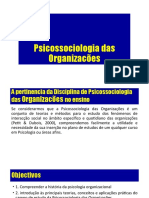 Psicossociologia Das Organizacoes - Aula I