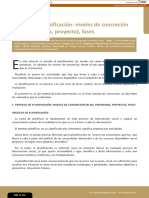 Proceso de Planificación: Niveles de Concreción (Plan, Programa, Proyecto), Fases