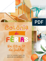 Programação Colônia de Férias