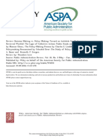 Lowi - Decision Making Vs Policy Making