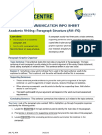 Academic Writing Paragraph Structure