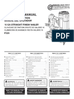 Operator'S Manual: Manuel D'Utilisation Manual Del Operador 16 Ga Straight Finish Nailer