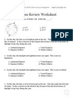 Seasons Worksheet