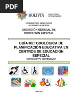 Guía Metodológica de Planificación Educativa en Centros de Educación Especial