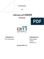 Adbms Lab File