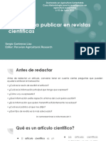 Pautas para Publicar en Revistas Científicas: Sergio Contreras Liza Editor: Peruvian Agricultural Research