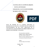 Gestión de La Calidad Aplicando La Metodología de Pmi en La Construcción de Tanques de Almacenamiento de Hidrocarburos